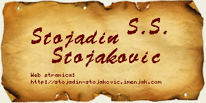 Stojadin Stojaković vizit kartica